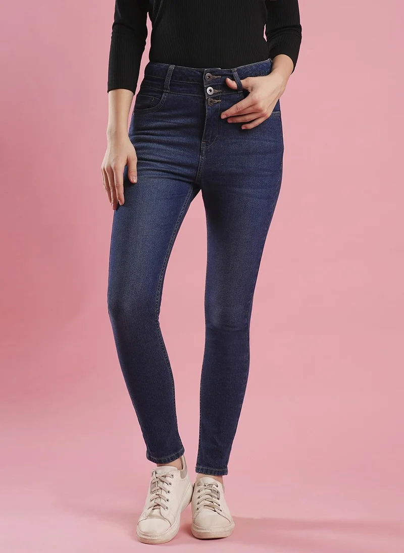 globus Globus Women Skinny Fit High-Rise Stretchable Jeans